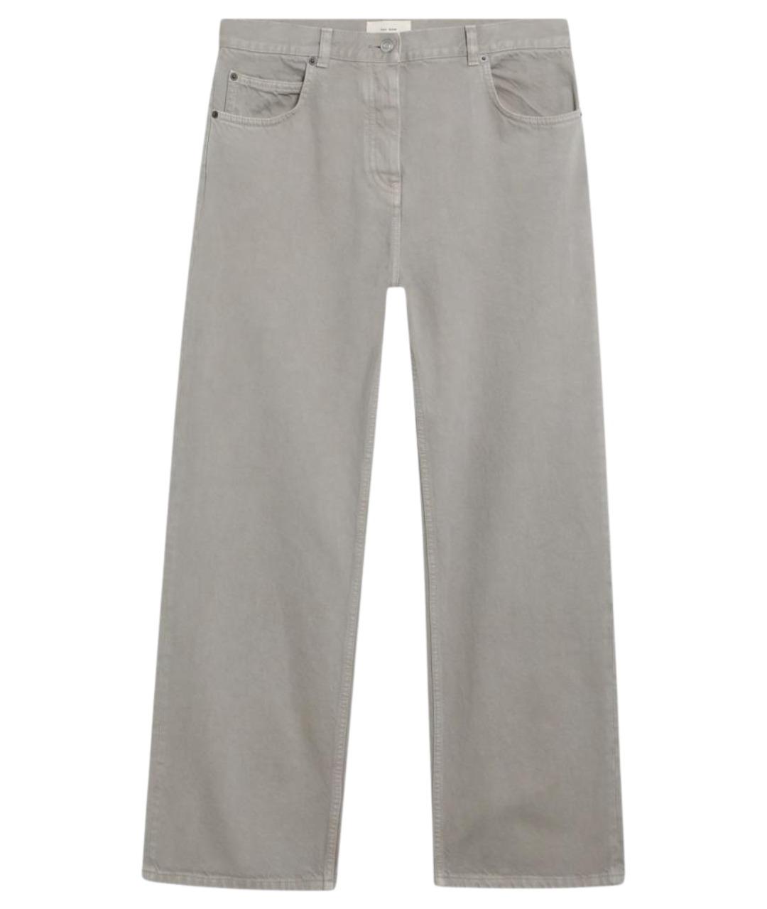 THE ROW Серые хлопковые прямые джинсы, фото 1