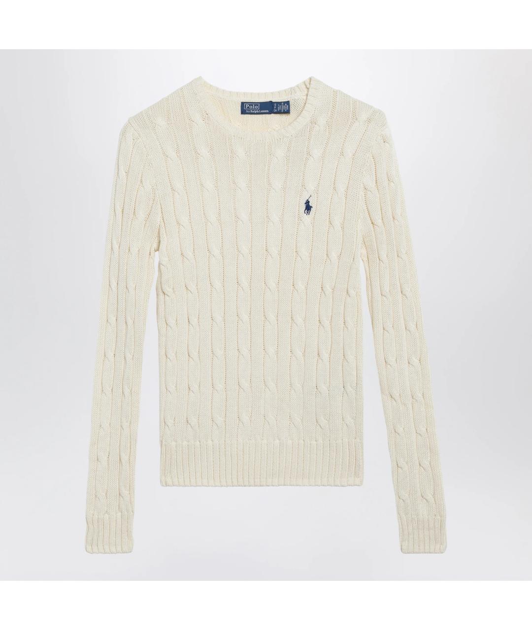 POLO RALPH LAUREN Бежевый хлопковый джемпер / свитер, фото 3