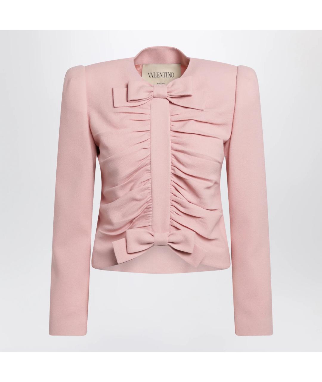 VALENTINO Розовый шерстяной жакет/пиджак, фото 3