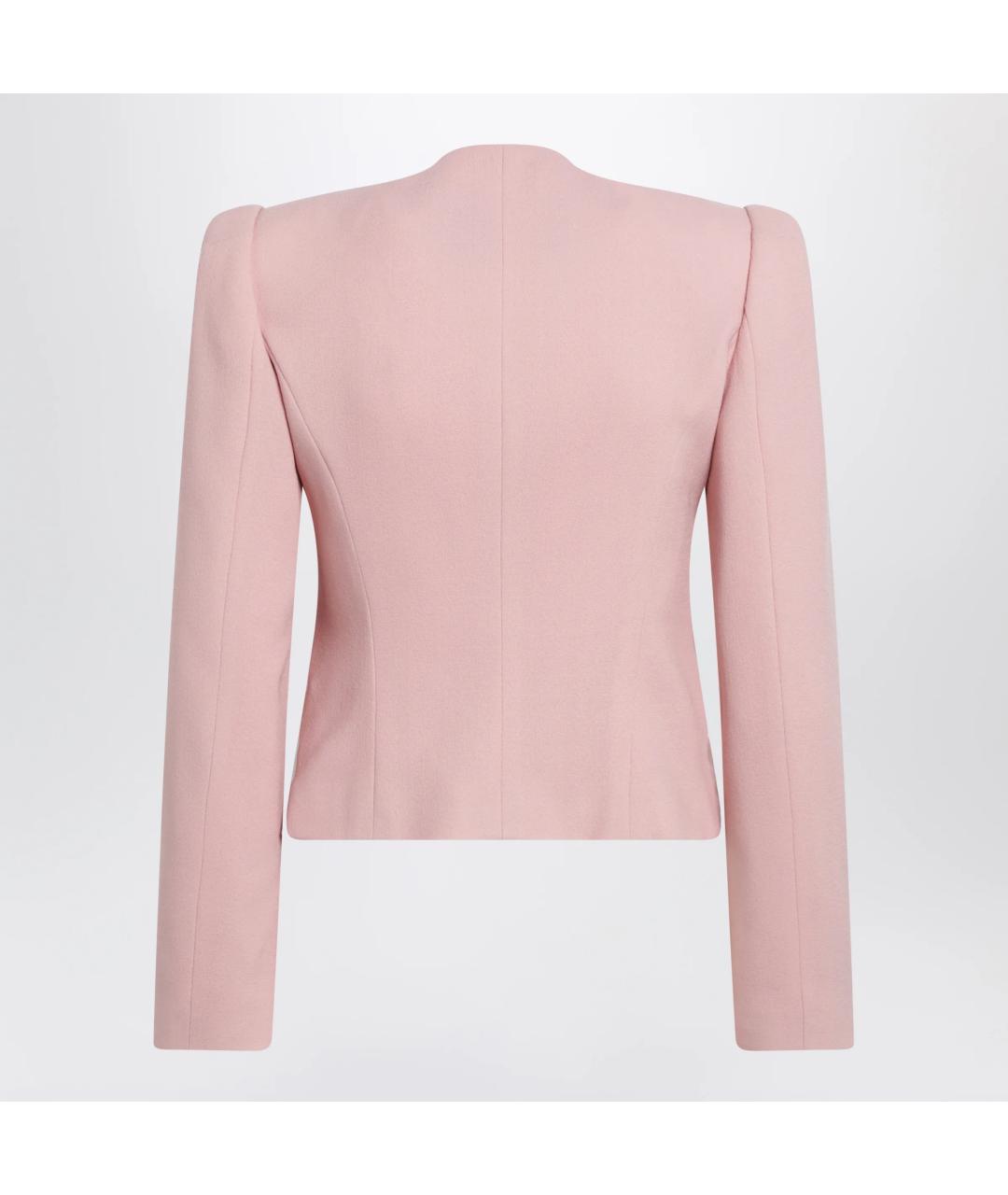 VALENTINO Розовый шерстяной жакет/пиджак, фото 2