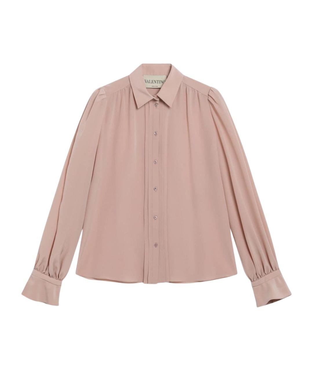 VALENTINO Розовая шелковая блузы, фото 1