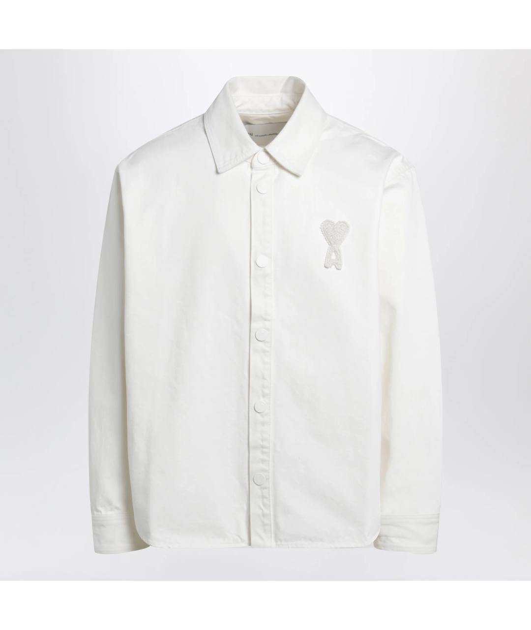 Ami Paris Белая хлопковая кэжуал рубашка, фото 3
