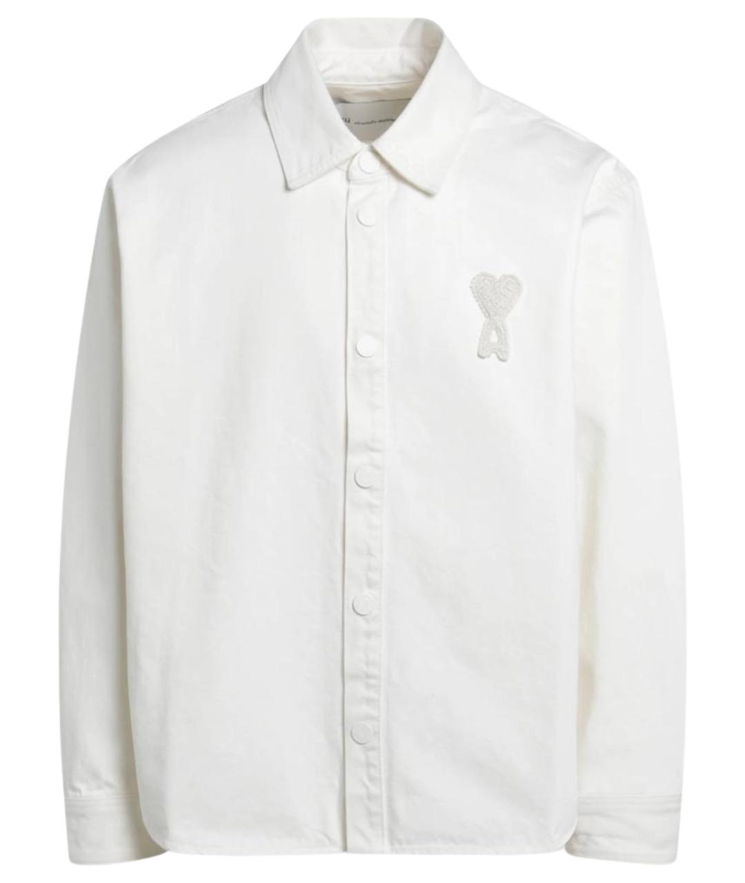 Ami Paris Белая хлопковая кэжуал рубашка, фото 1