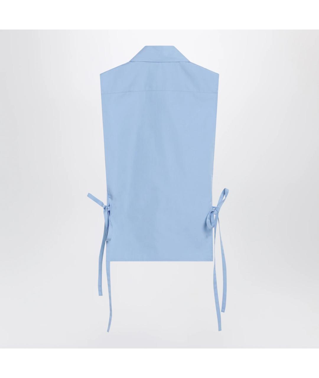 MIU MIU Голубая хлопковая рубашка, фото 2