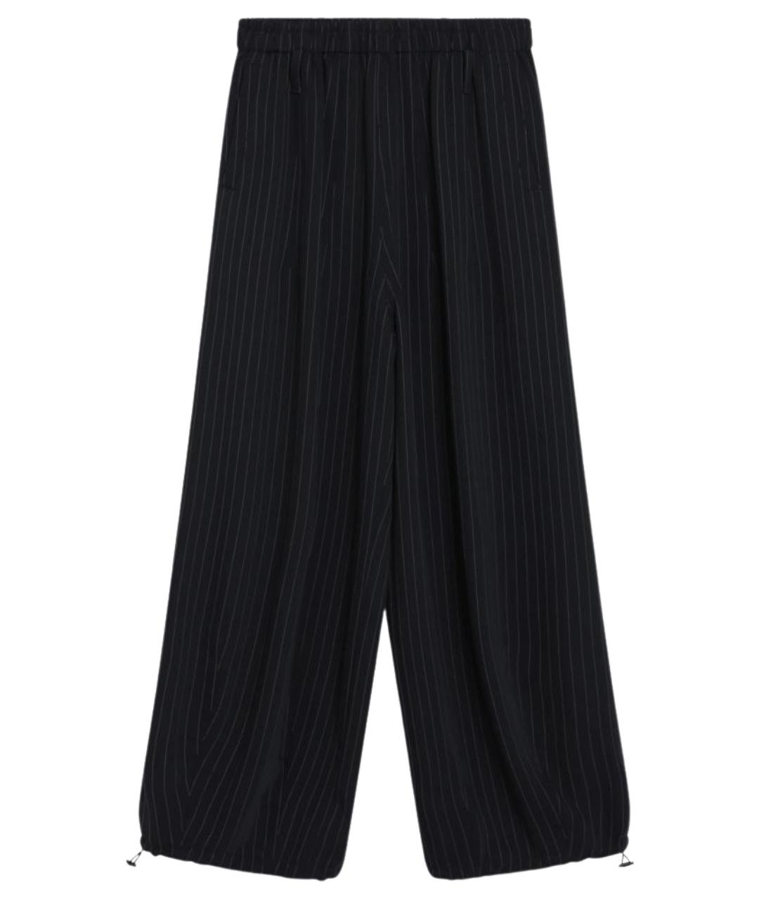 THE FRANKIE SHOP Черные полиэстеровые прямые брюки, фото 1