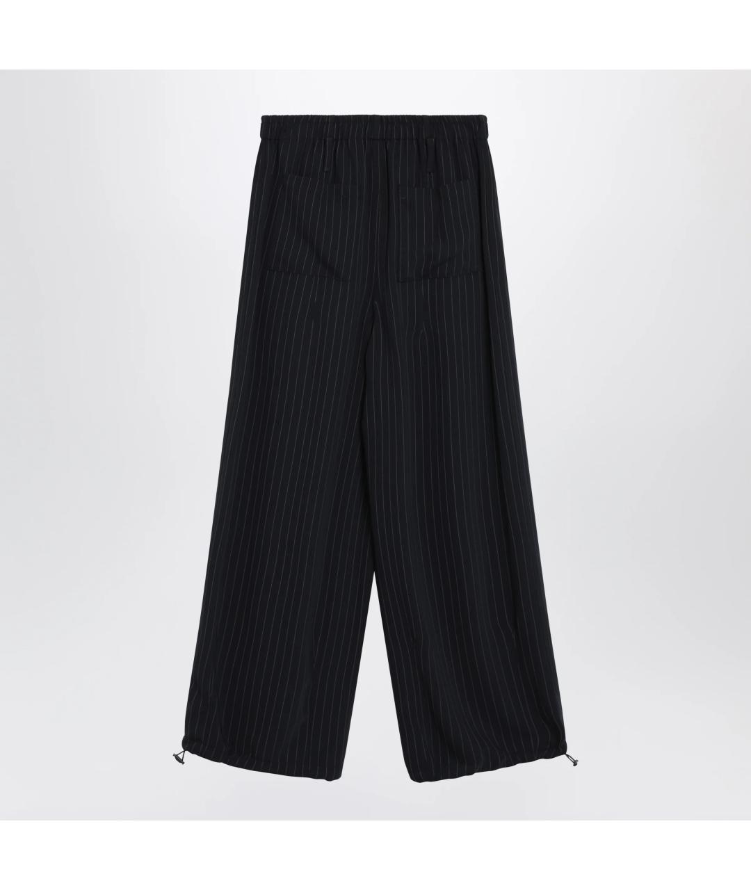 THE FRANKIE SHOP Черные полиэстеровые прямые брюки, фото 2