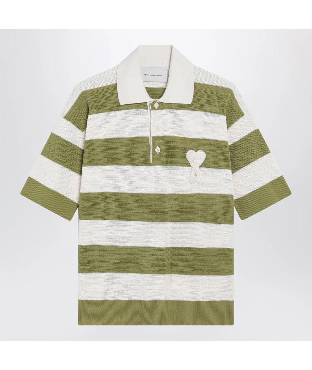 Ami Paris Зеленая хлопковая футболка, фото 3