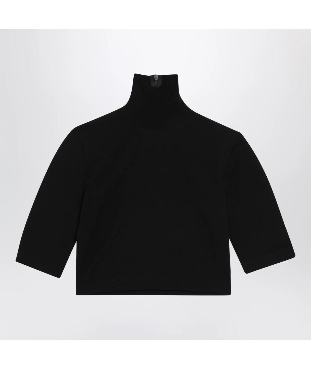 MAX MARA Черная вискозная водолазка, фото 3