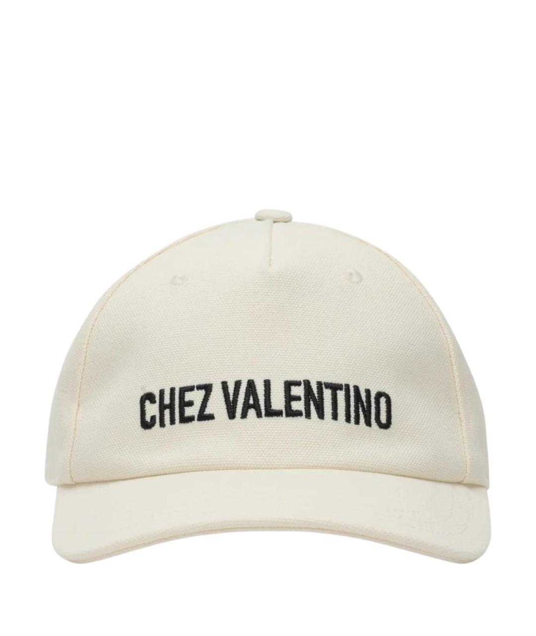 VALENTINO Бежевая хлопковая кепка, фото 1