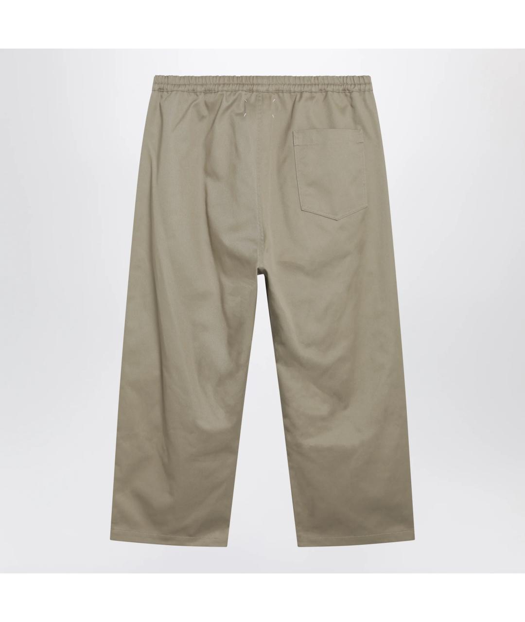 MAISON MARGIELA Бежевые хлопковые повседневные брюки, фото 2