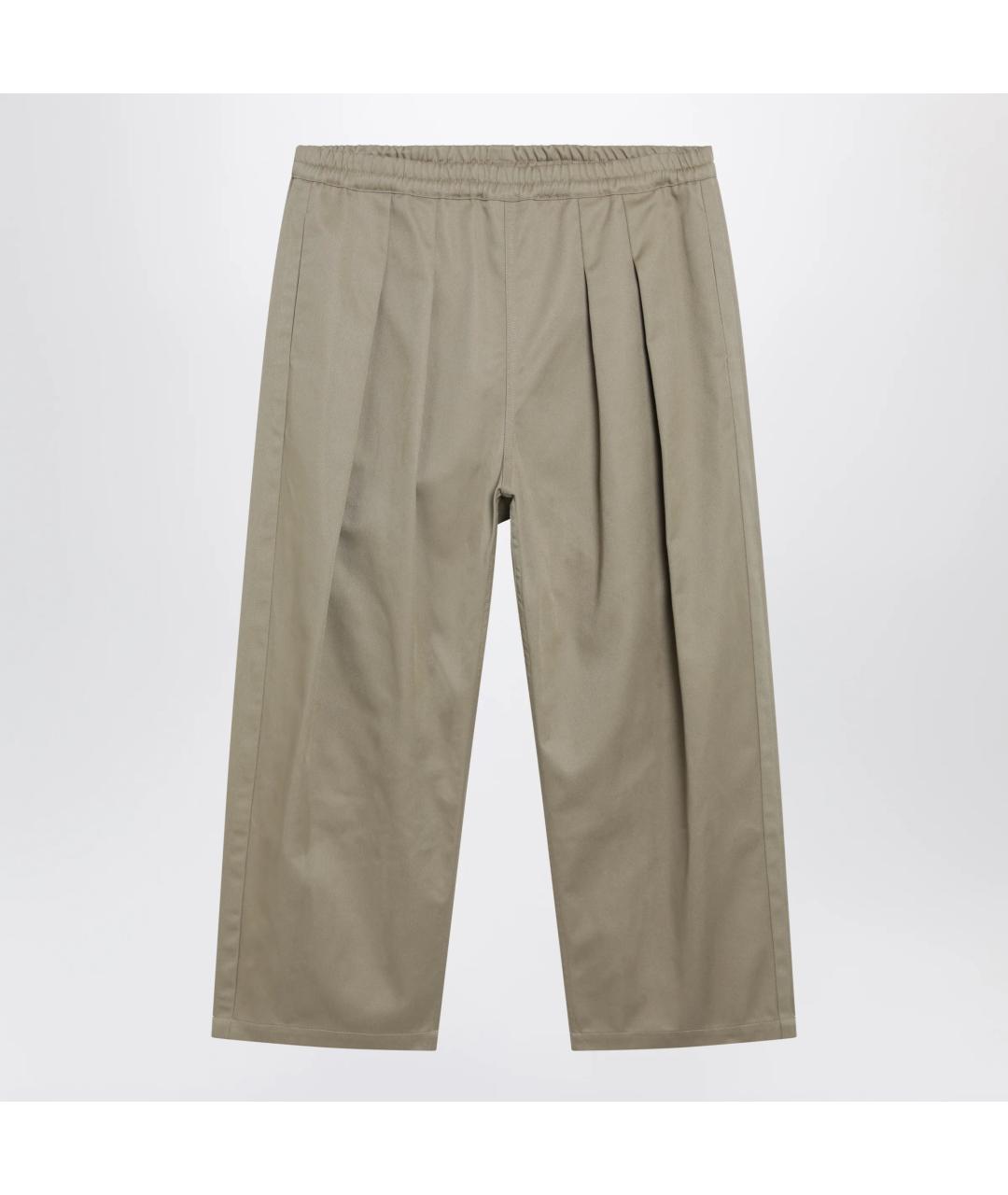 MAISON MARGIELA Бежевые хлопковые повседневные брюки, фото 3