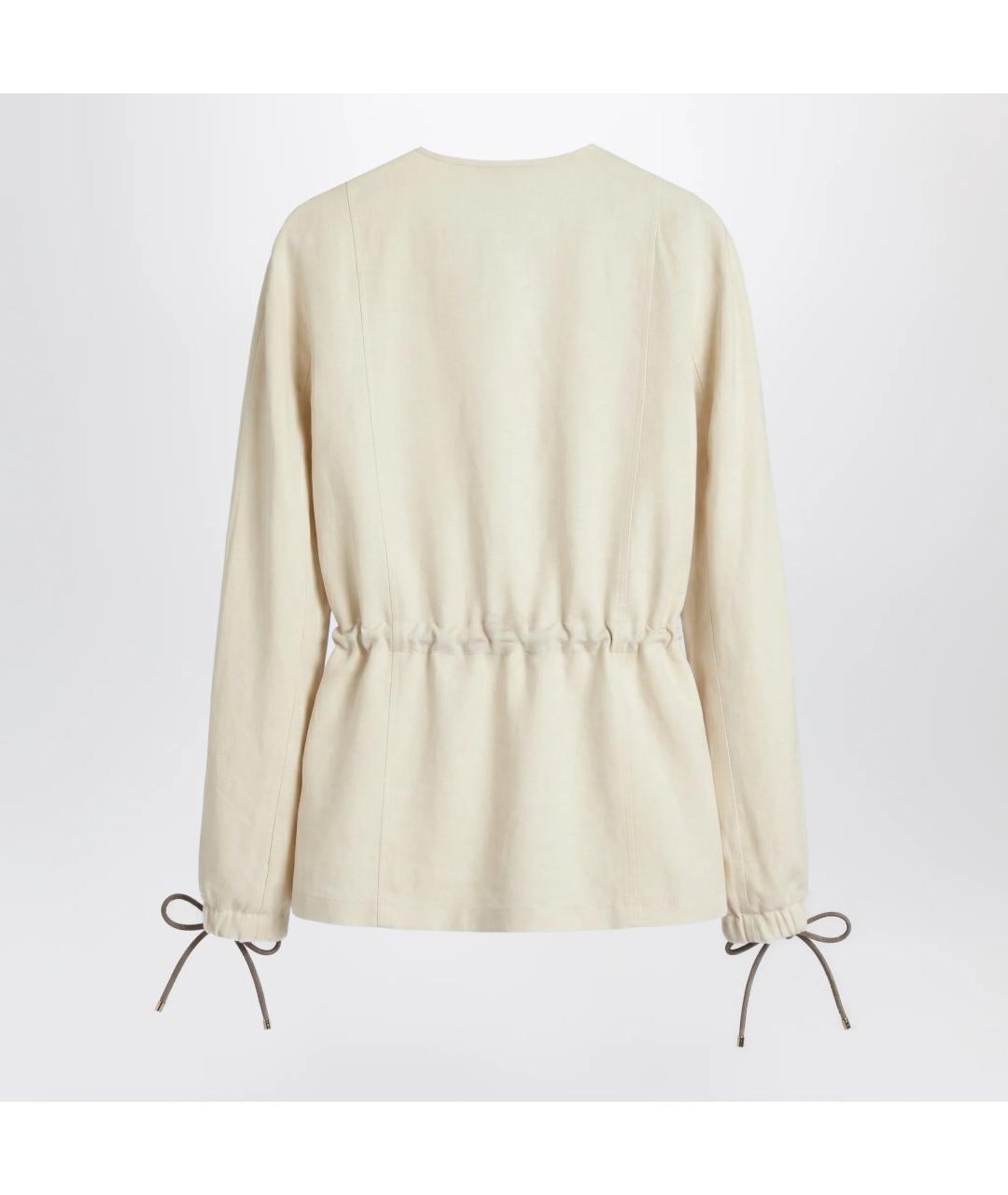 MAX MARA Бежевая льняная куртка, фото 2