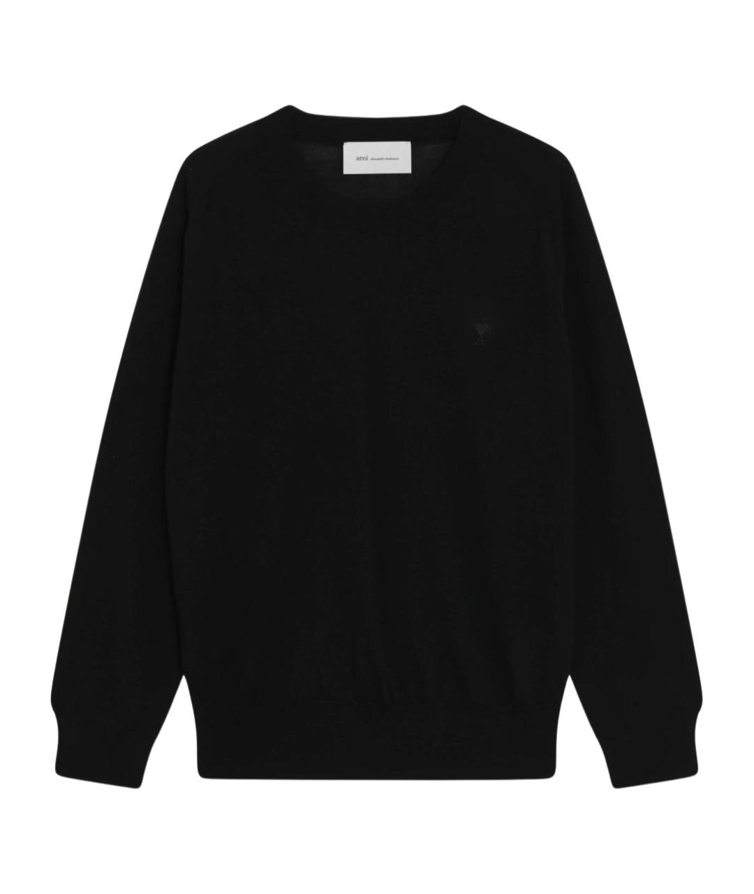 Ami Paris Черный шерстяной джемпер / свитер, фото 1