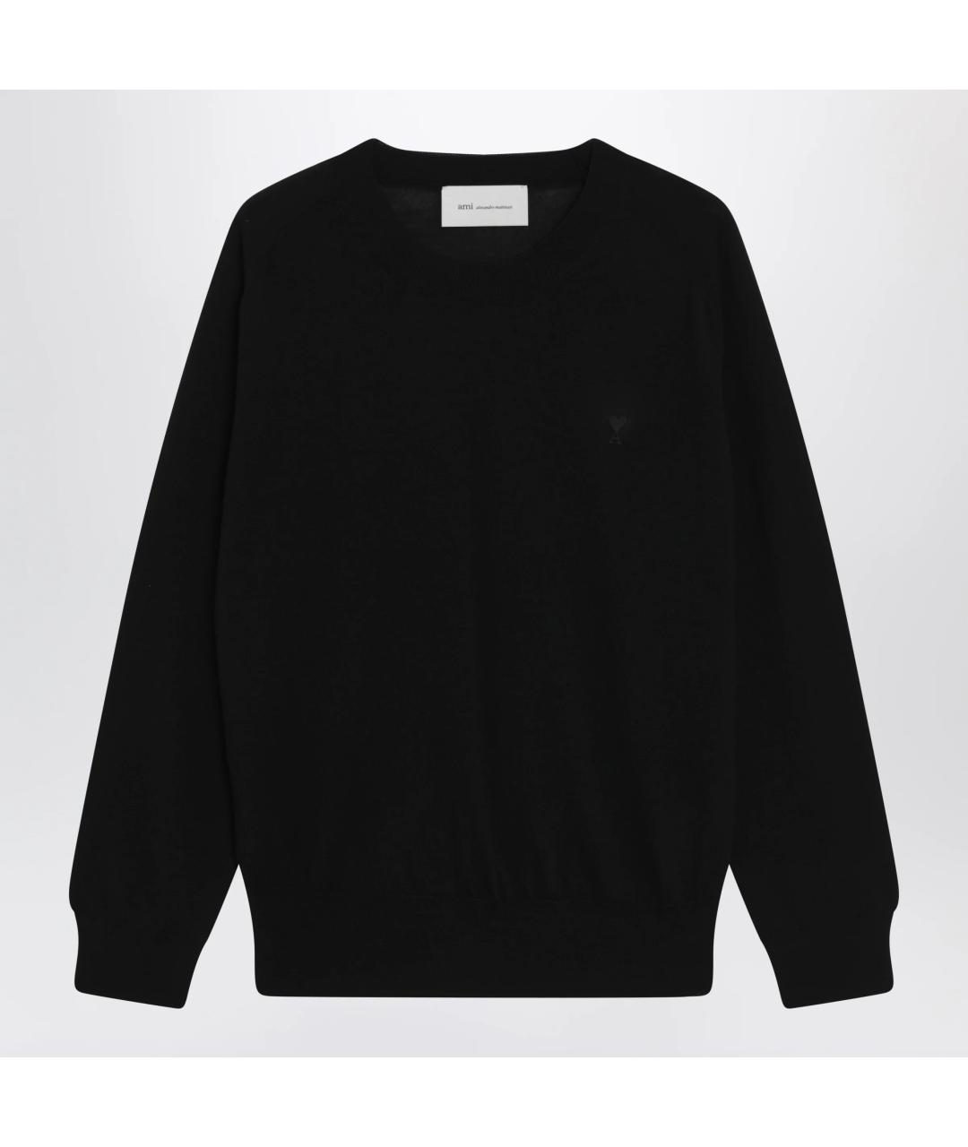 Ami Paris Черный шерстяной джемпер / свитер, фото 3