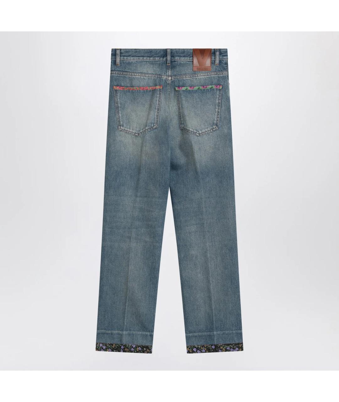 VALENTINO Синие хлопковые прямые джинсы, фото 2