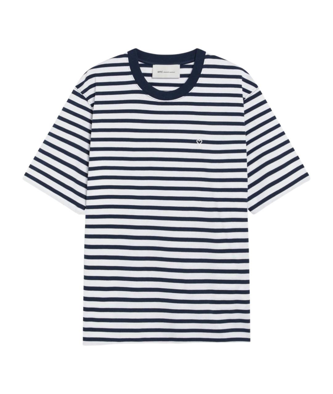 Ami Paris Синяя хлопковая футболка, фото 1