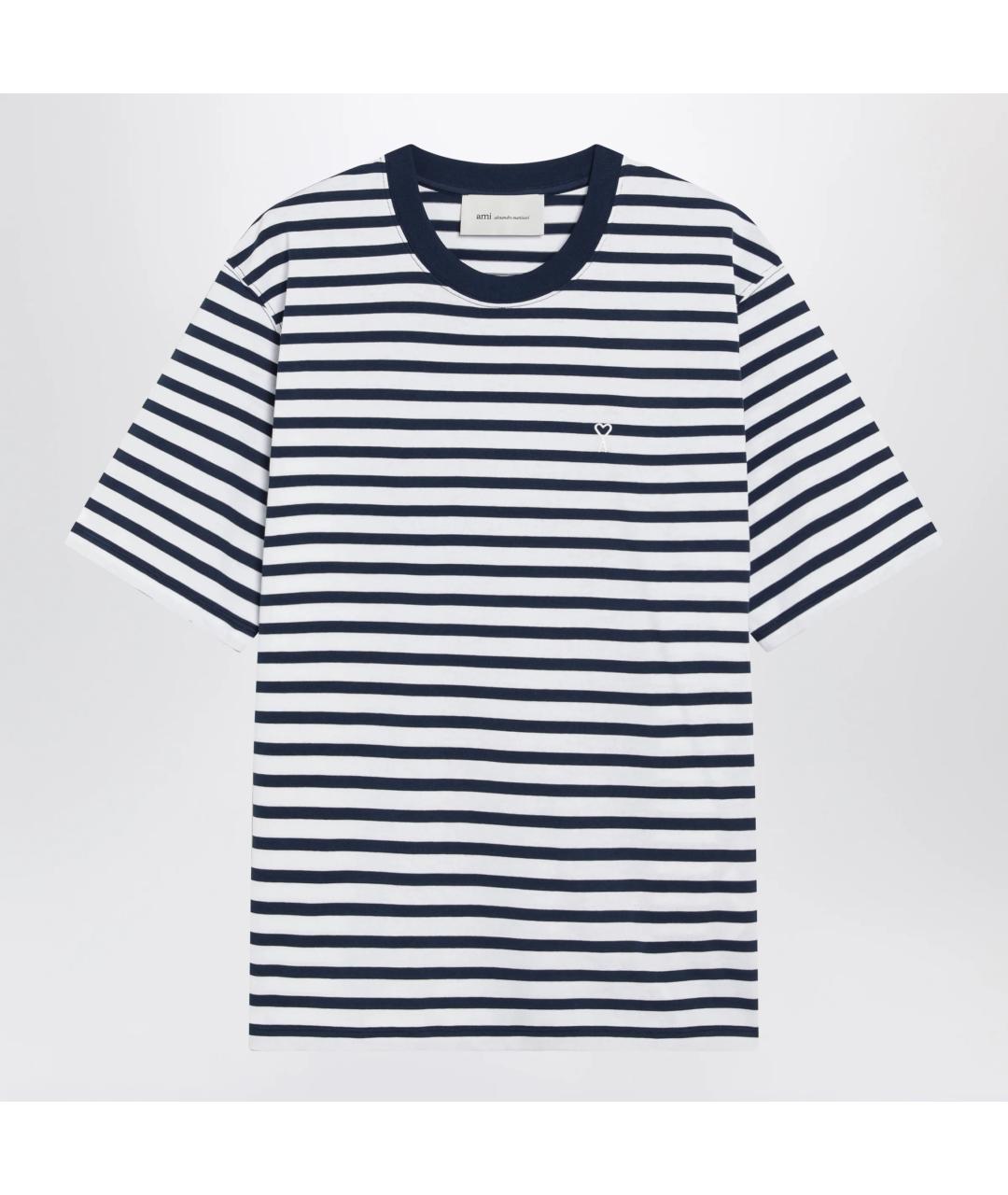 Ami Paris Синяя хлопковая футболка, фото 3