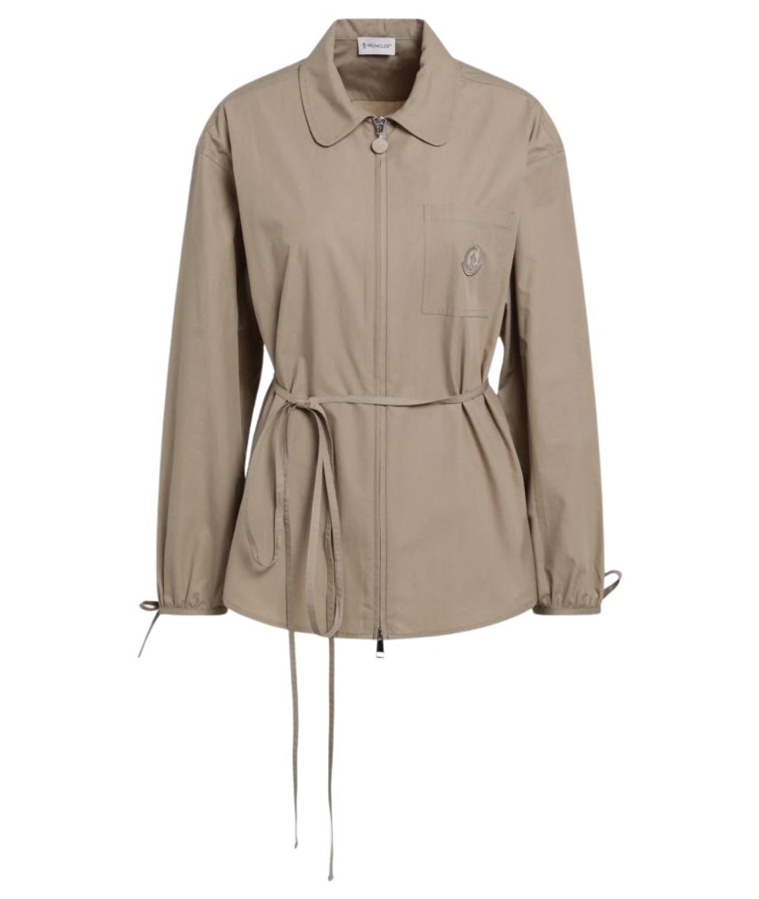 MONCLER Бежевая хлопковая куртка, фото 1