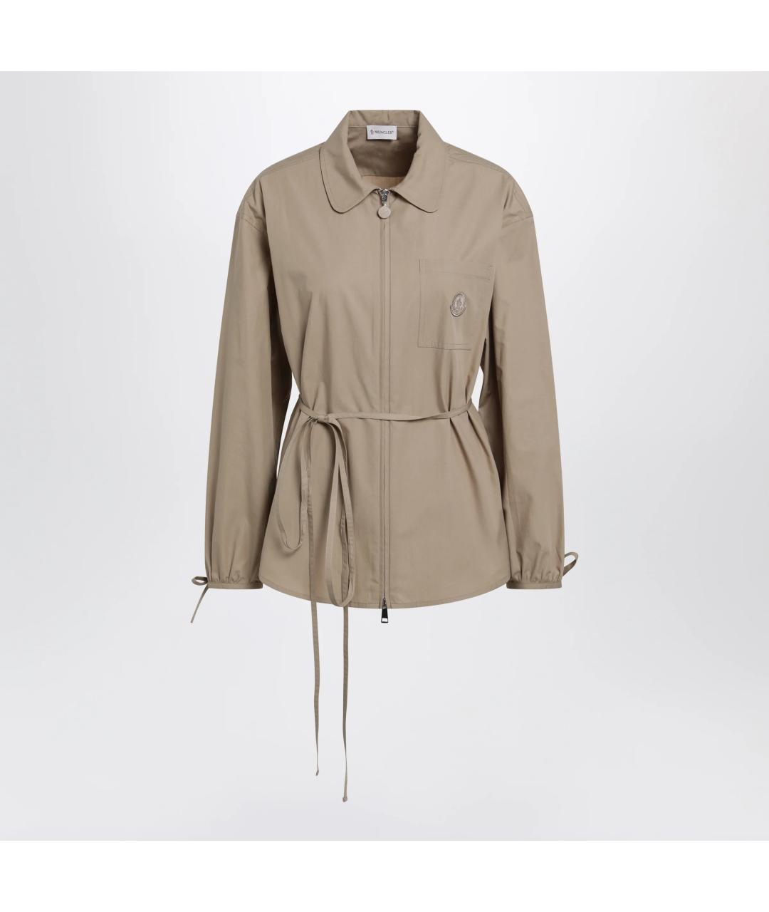 MONCLER Бежевая хлопковая куртка, фото 3