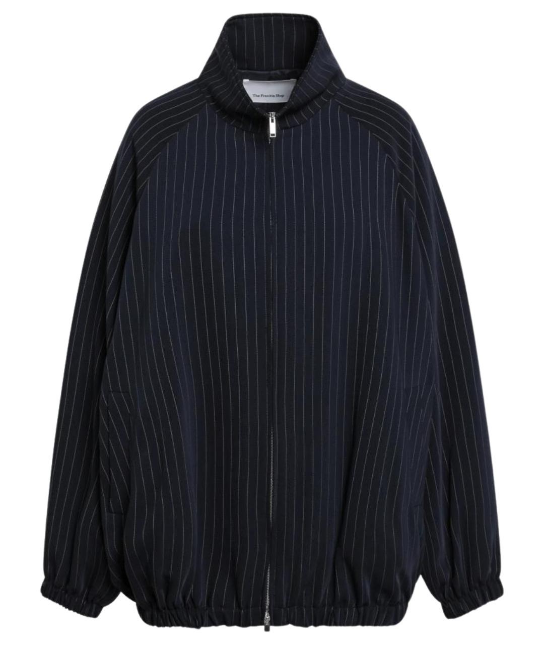 THE FRANKIE SHOP Темно-синяя полиэстеровая куртка, фото 1