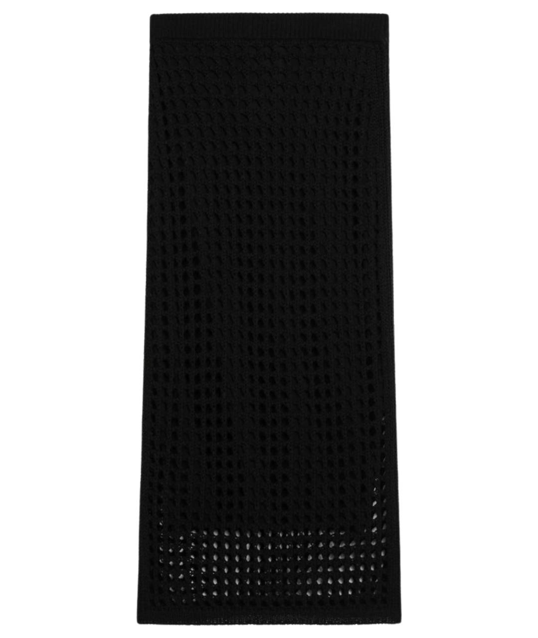 MAX MARA Черная хлопковая юбка миди, фото 1