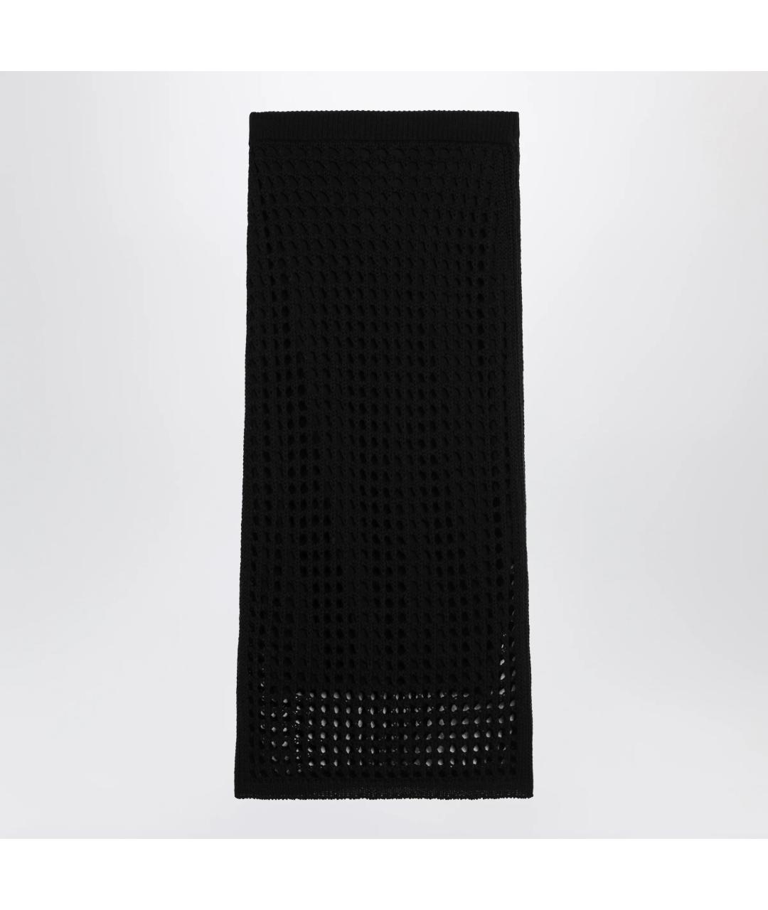 MAX MARA Черная хлопковая юбка миди, фото 3