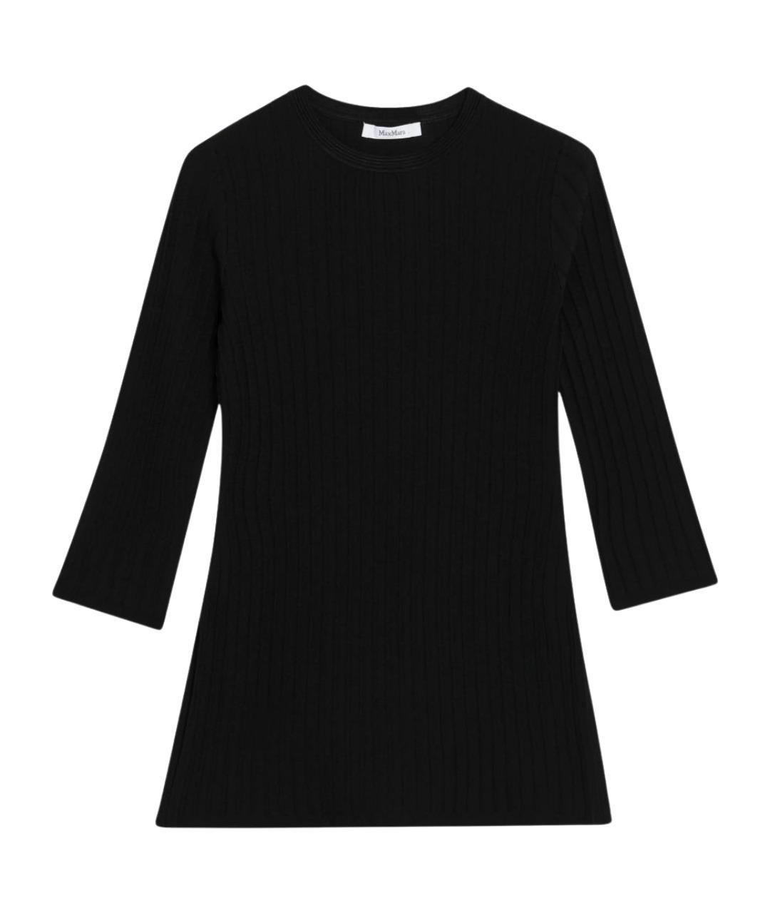 MAX MARA Черный хлопковый джемпер / свитер, фото 1