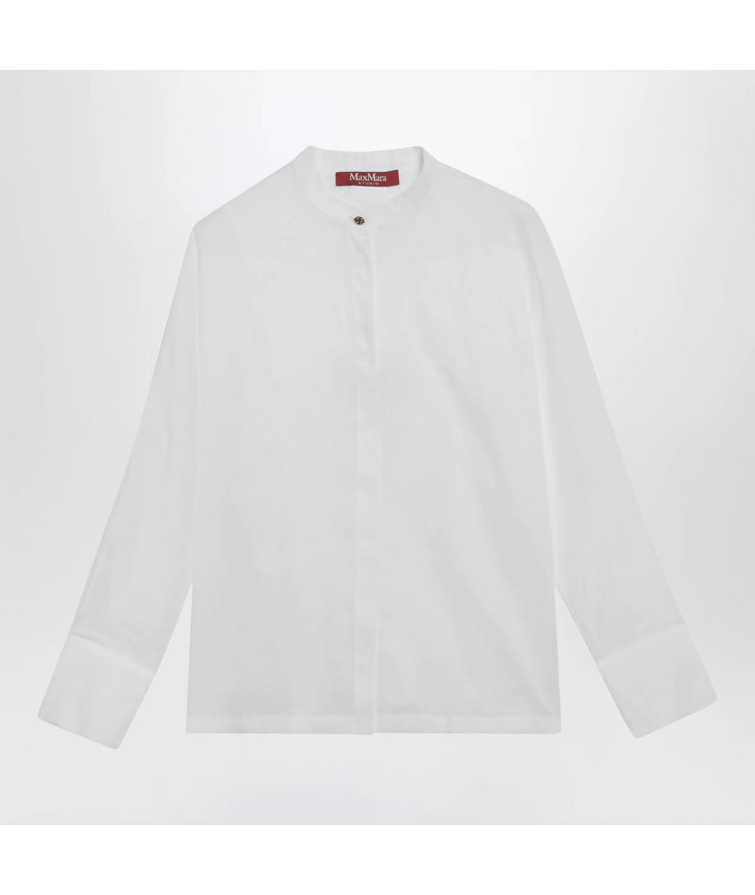 MAX MARA STUDIO Белая льняная рубашка, фото 3