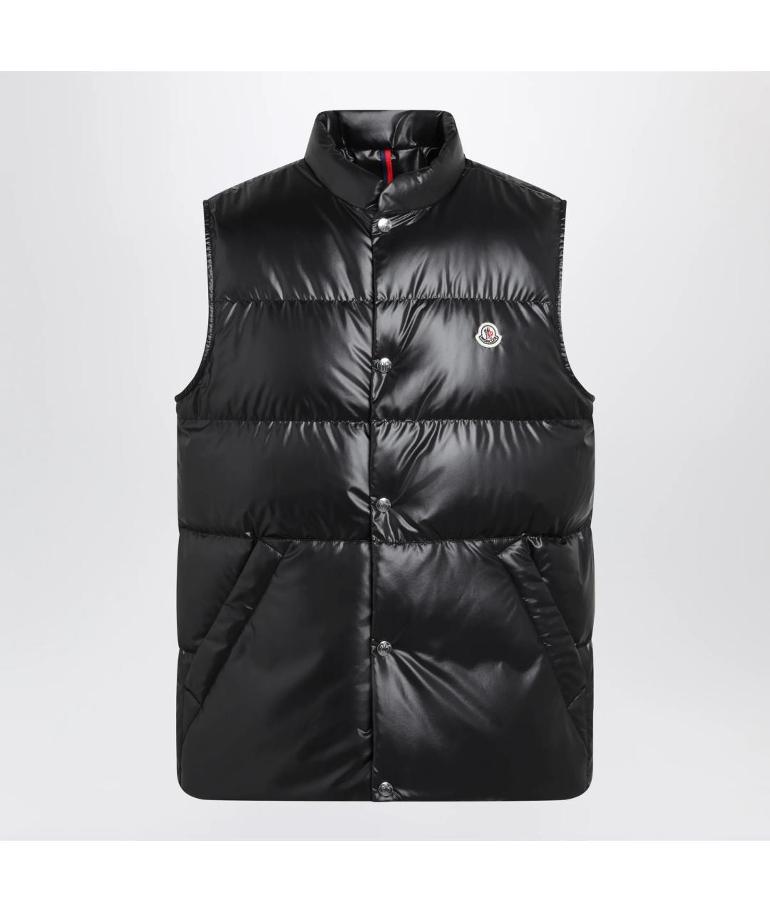 MONCLER Черный полиэстеровый жилет, фото 3