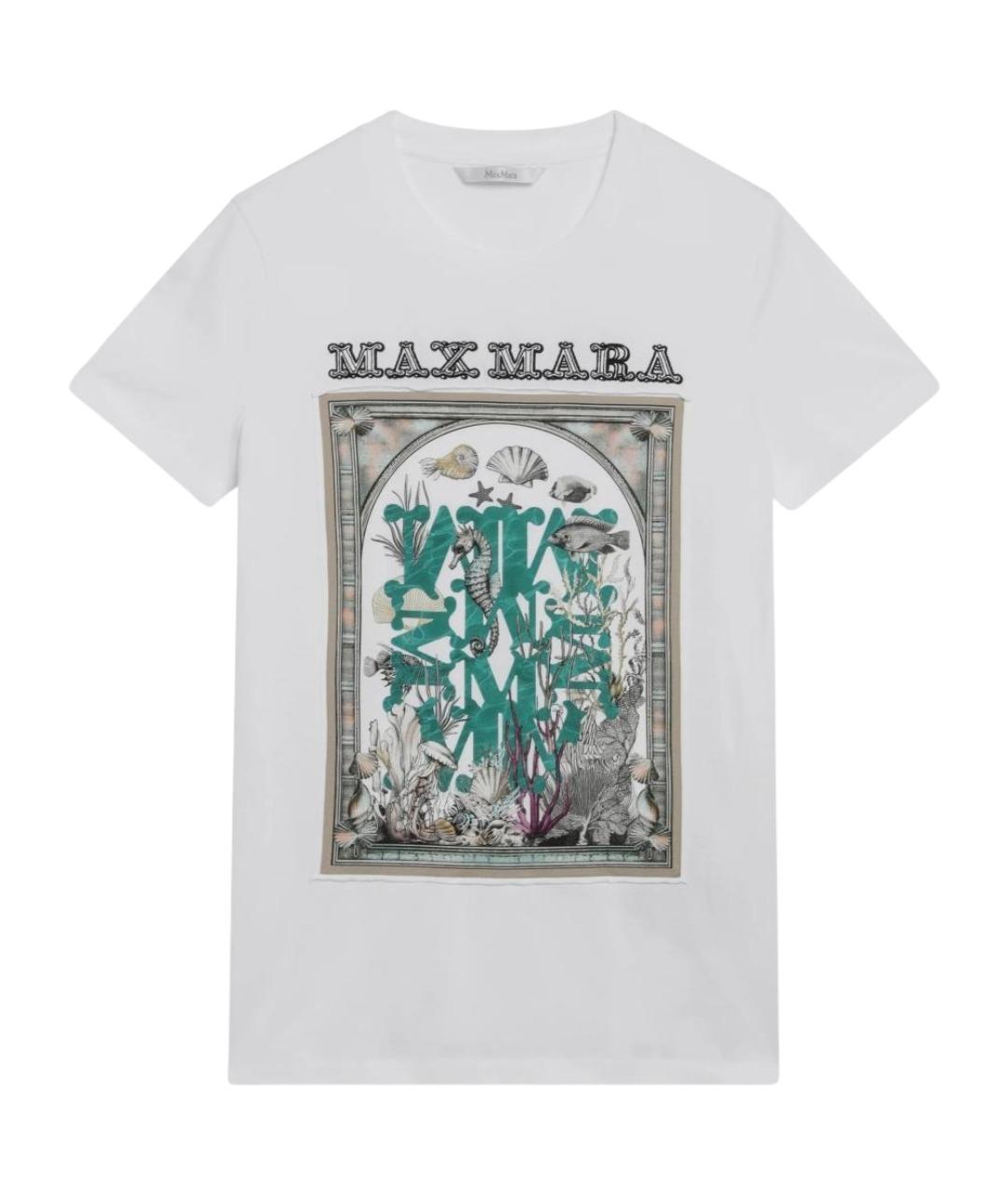 MAX MARA Белая хлопковая футболка, фото 1