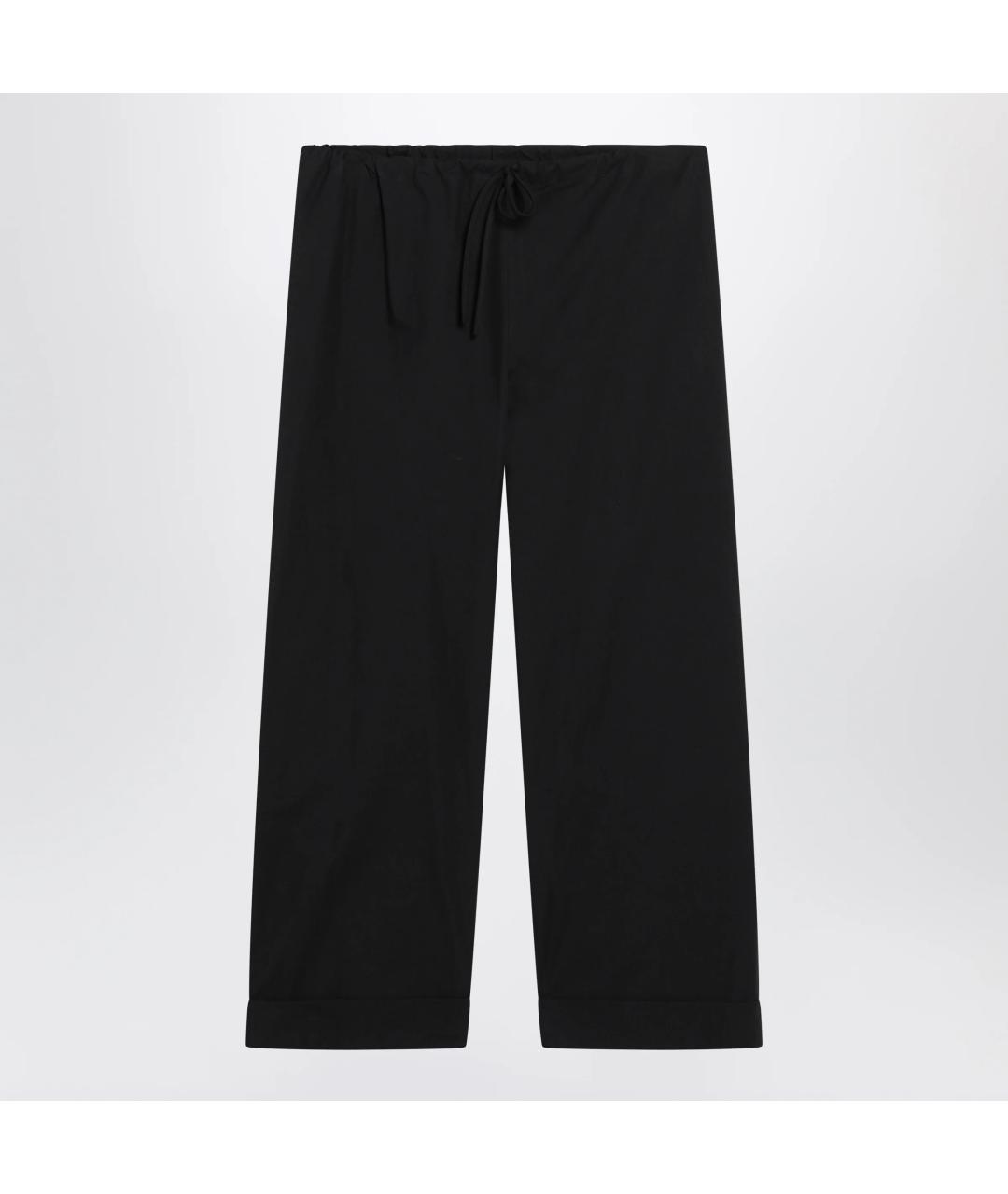 THE ROW Черные хлопковые прямые брюки, фото 3