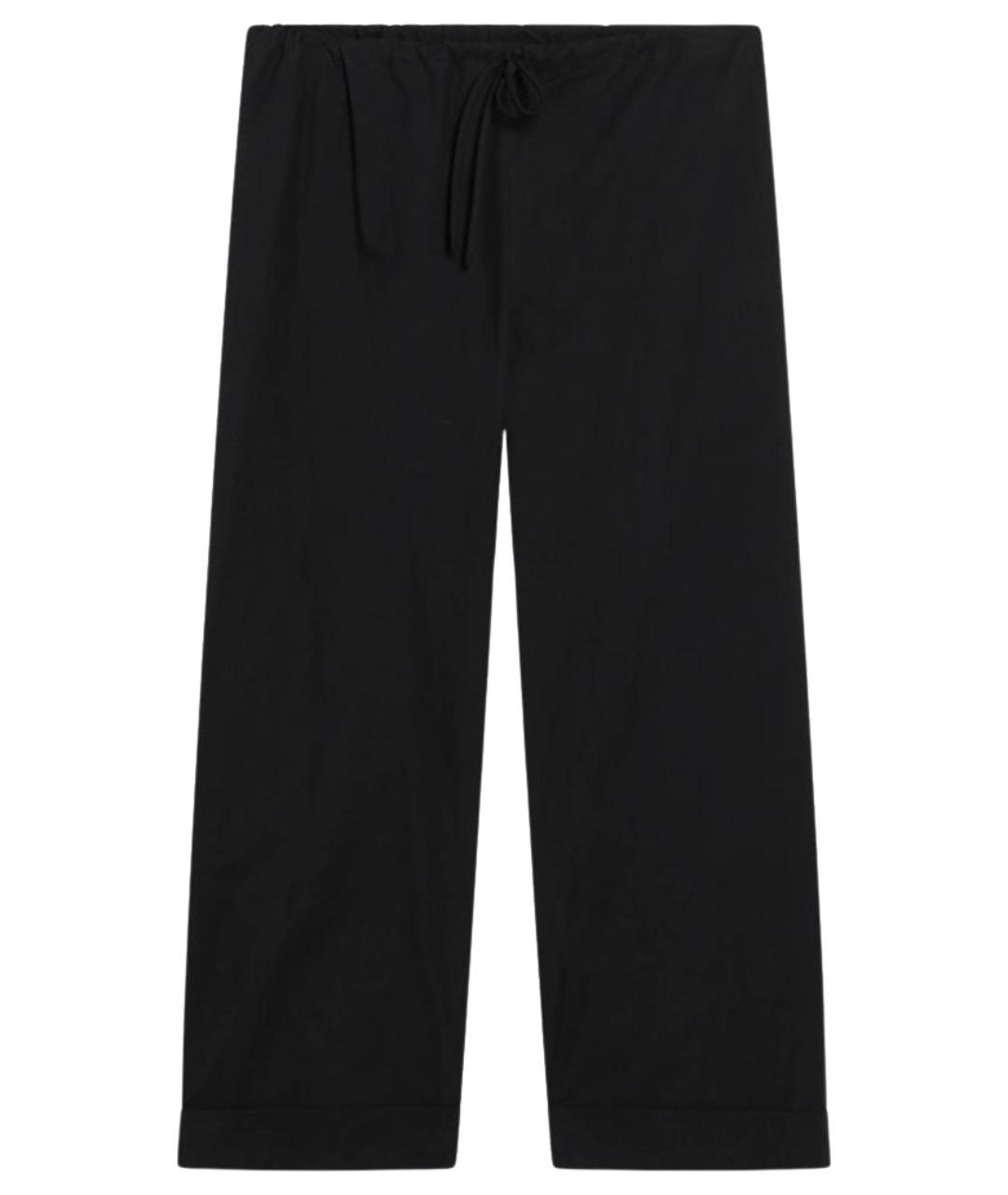 THE ROW Черные хлопковые прямые брюки, фото 1