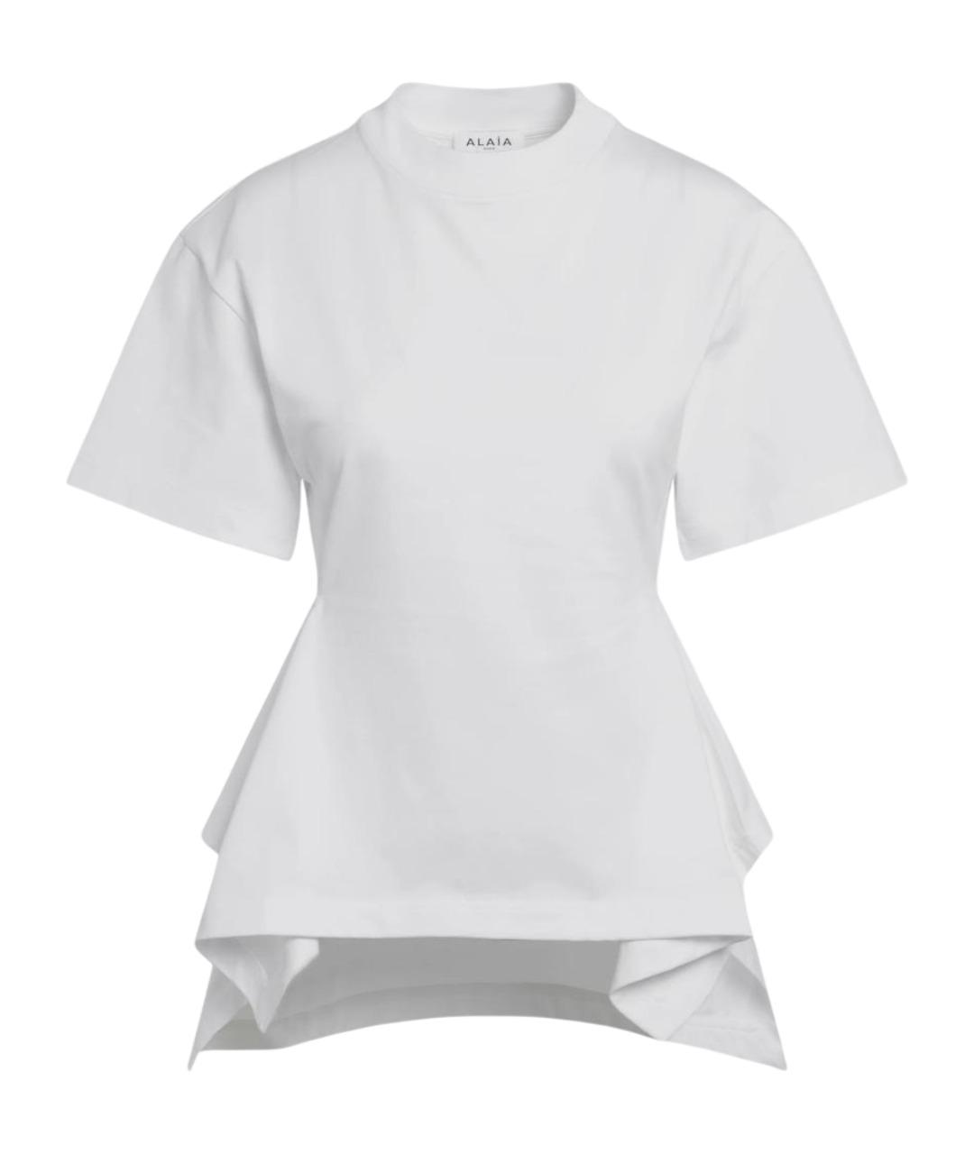 ALAIA Белая хлопковая футболка, фото 1