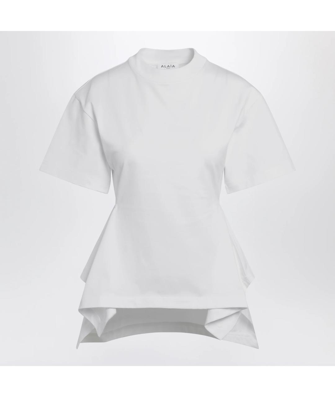 ALAIA Белая хлопковая футболка, фото 3