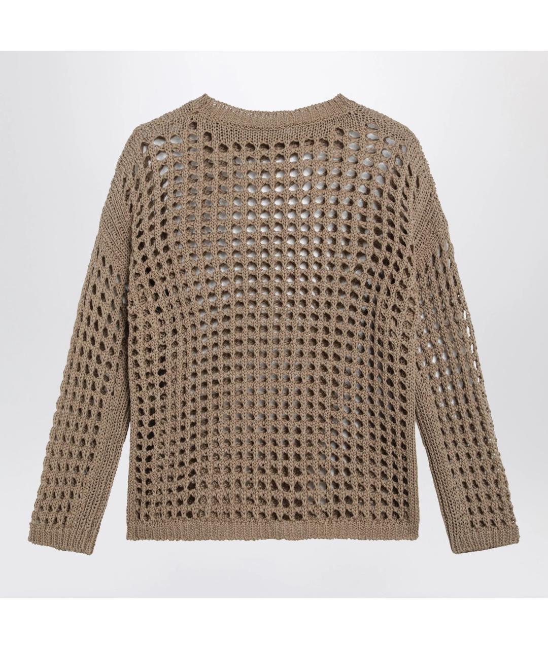 MAX MARA Коричневый хлопковый джемпер / свитер, фото 2