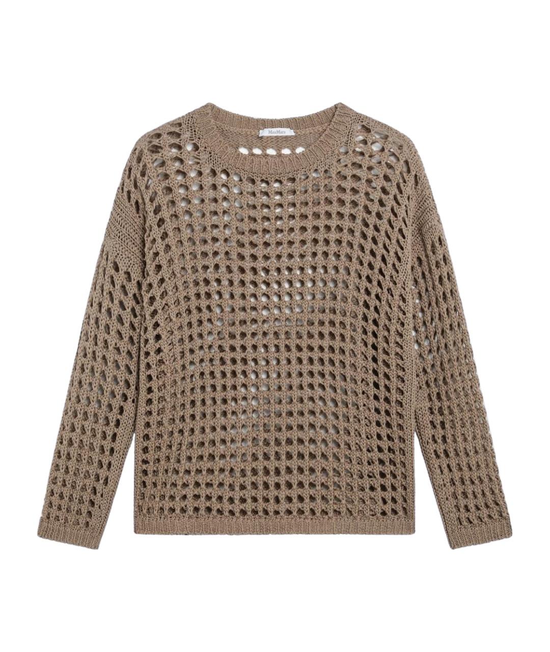 MAX MARA Коричневый хлопковый джемпер / свитер, фото 1