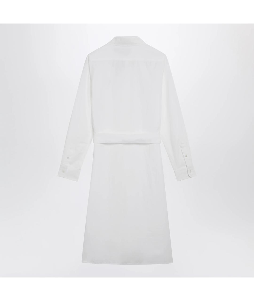 POLO RALPH LAUREN Белое хлопковое повседневное платье, фото 2