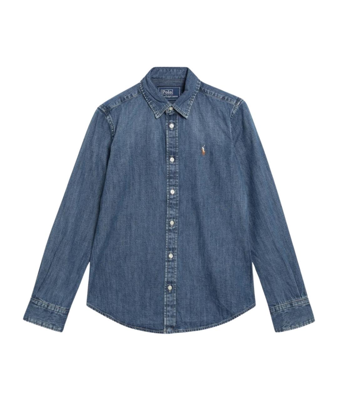 POLO RALPH LAUREN Синяя хлопковая рубашка, фото 1