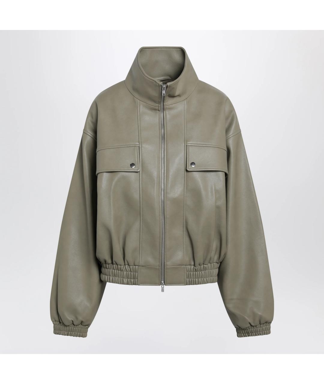 THE FRANKIE SHOP Зеленая полиуретановая куртка, фото 3