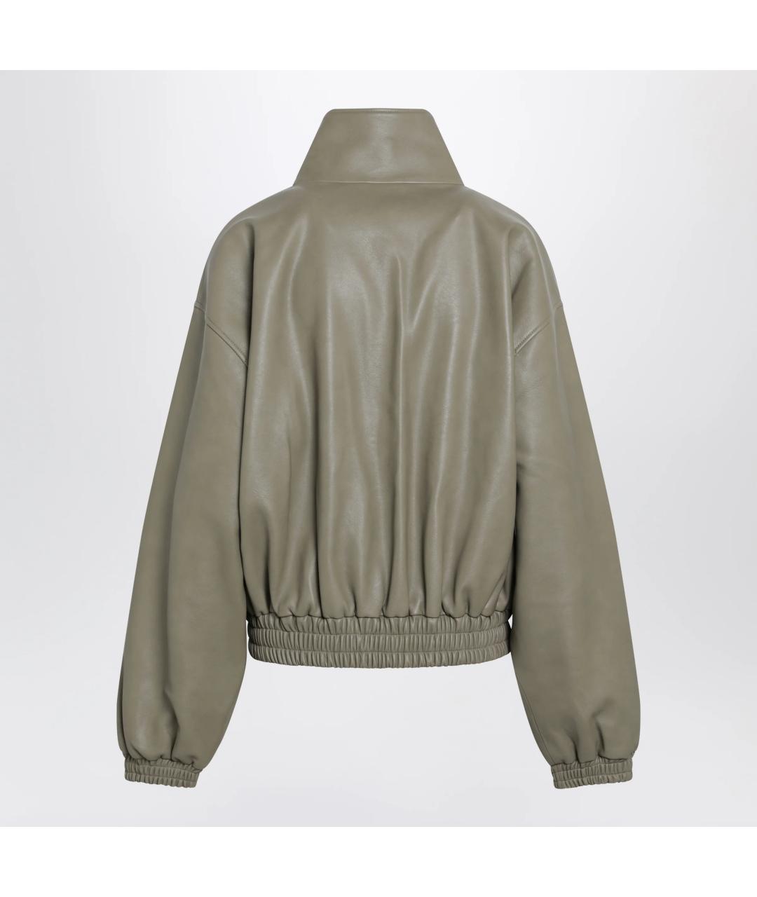 THE FRANKIE SHOP Зеленая полиуретановая куртка, фото 2