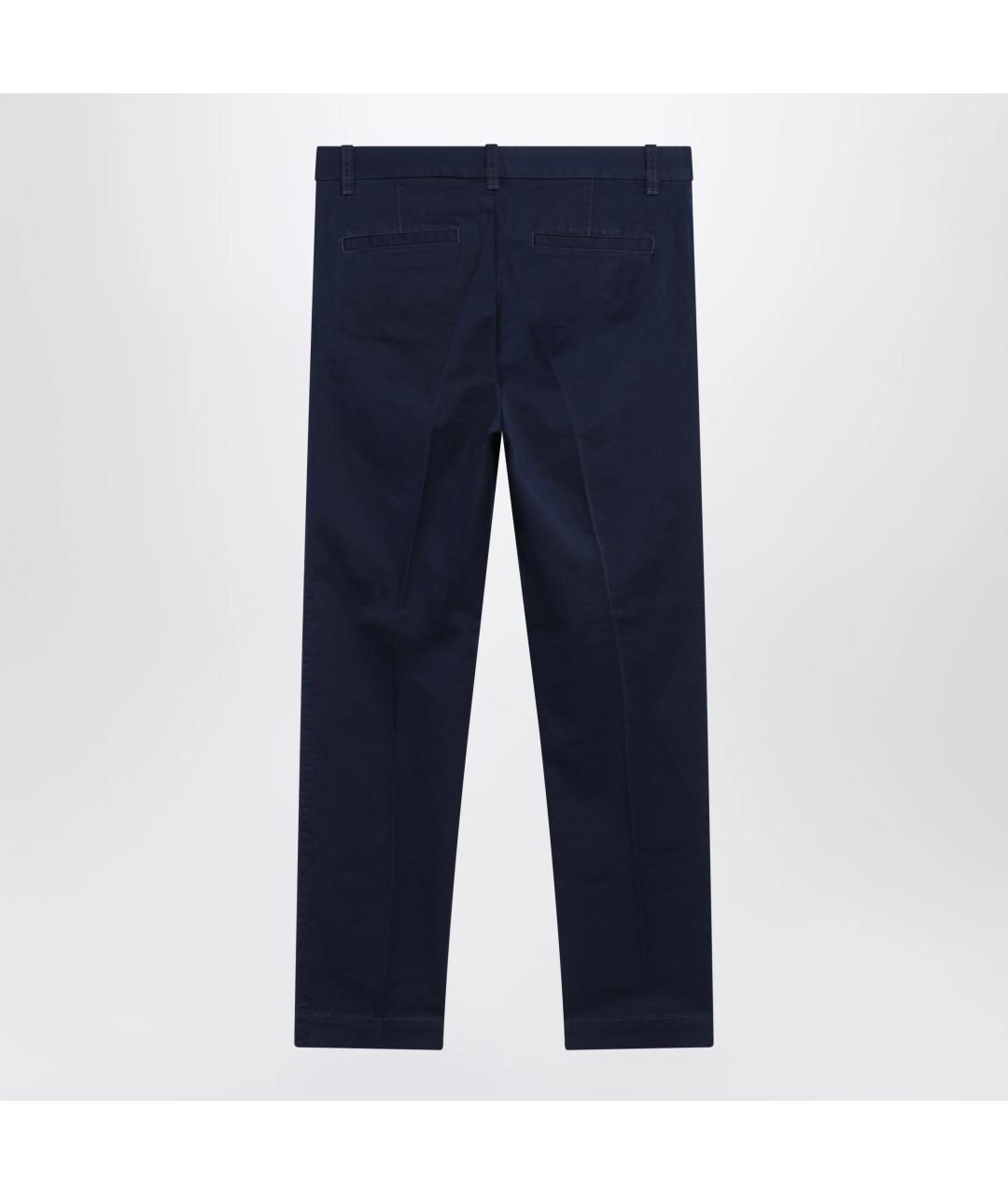 POLO RALPH LAUREN Темно-синие хлопковые прямые брюки, фото 2