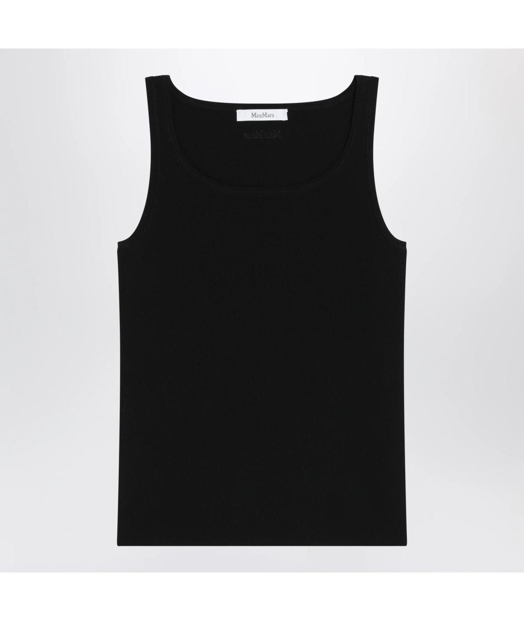 MAX MARA Черная хлопковая майка, фото 3