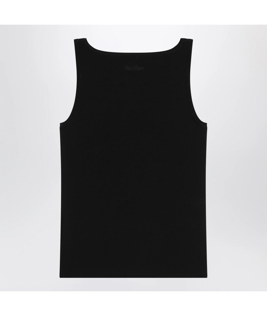 MAX MARA Черная хлопковая майка, фото 2