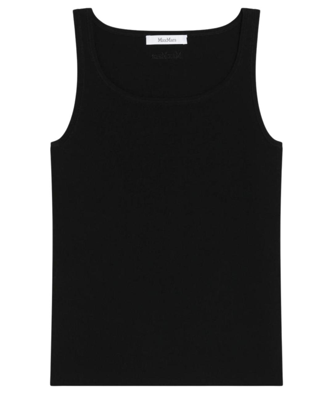MAX MARA Черная хлопковая майка, фото 1