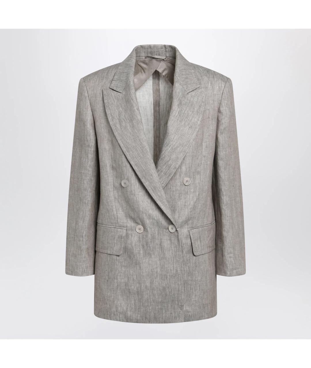 MAX MARA Бежевая льняная куртка, фото 3