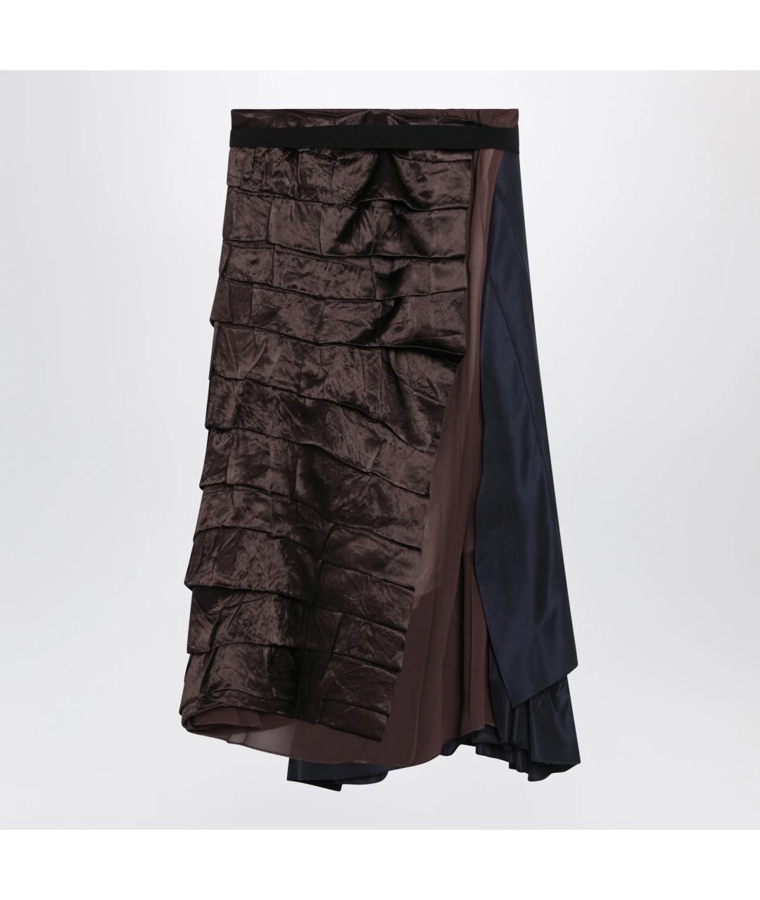 PRADA Синяя шелковая юбка миди, фото 2