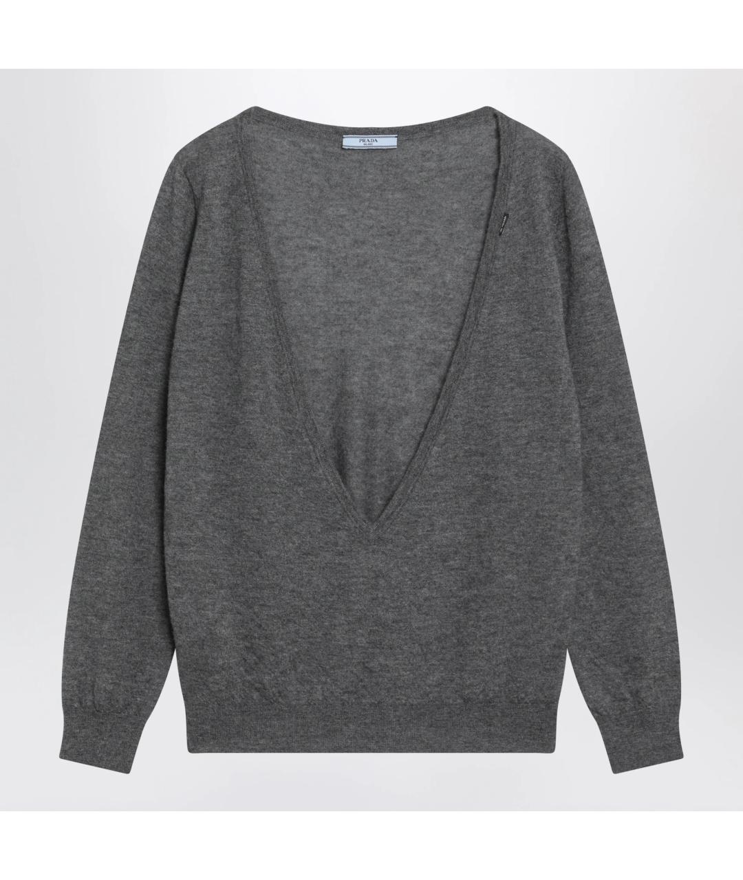 PRADA Серый кашемировый джемпер / свитер, фото 3