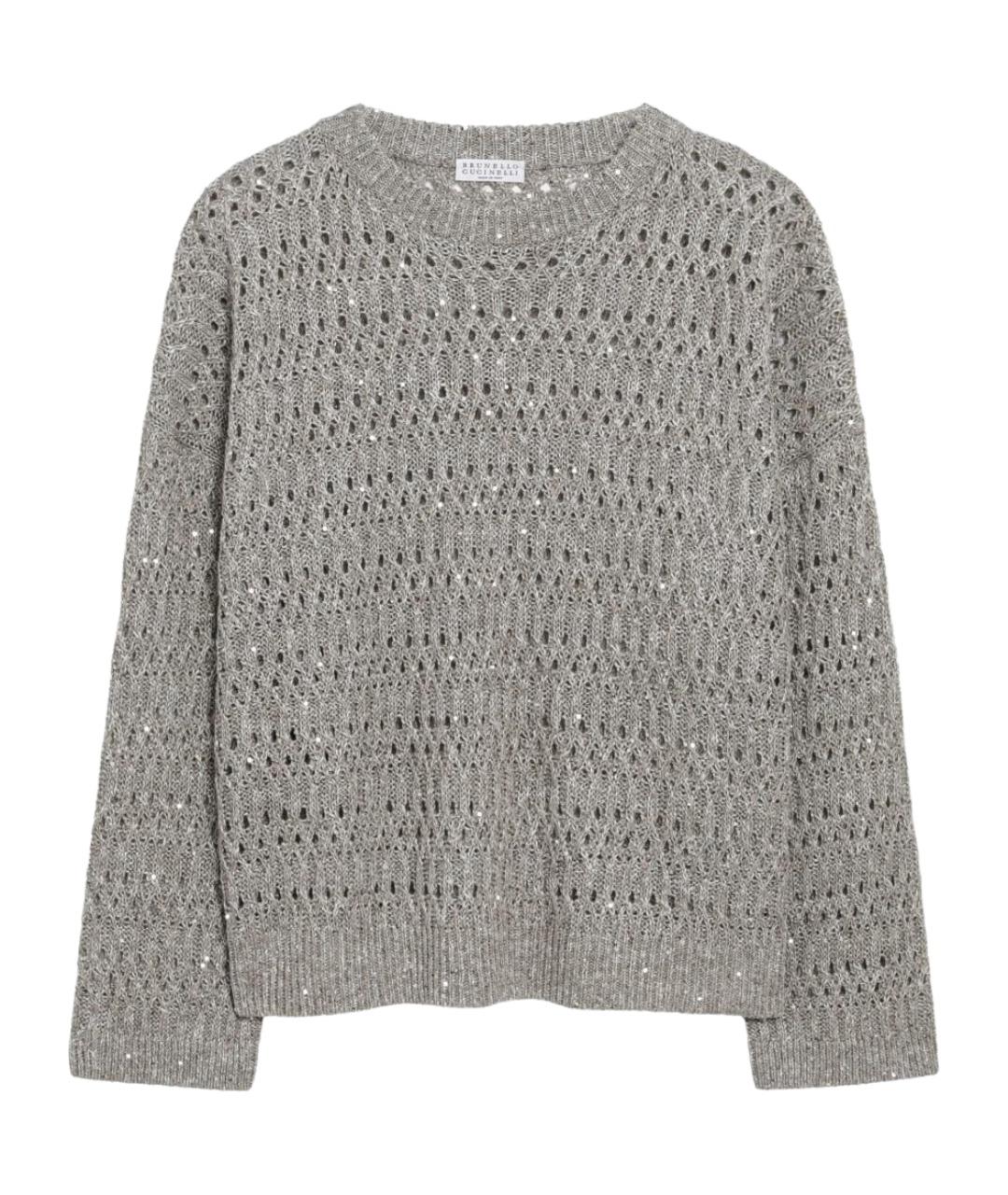 BRUNELLO CUCINELLI Бежевый льняной джемпер / свитер, фото 1
