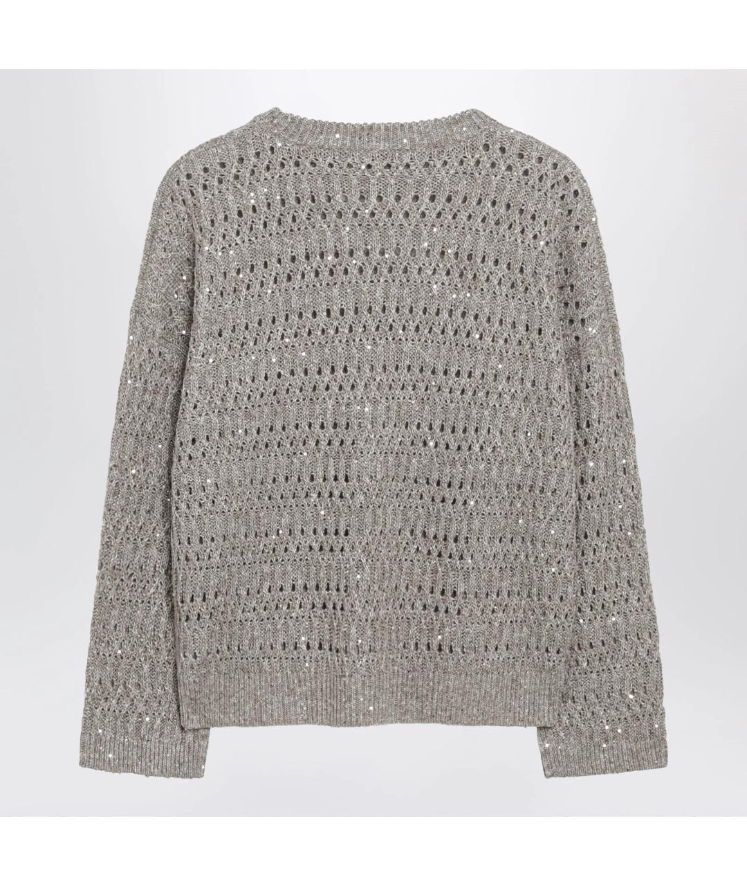 BRUNELLO CUCINELLI Бежевый льняной джемпер / свитер, фото 2