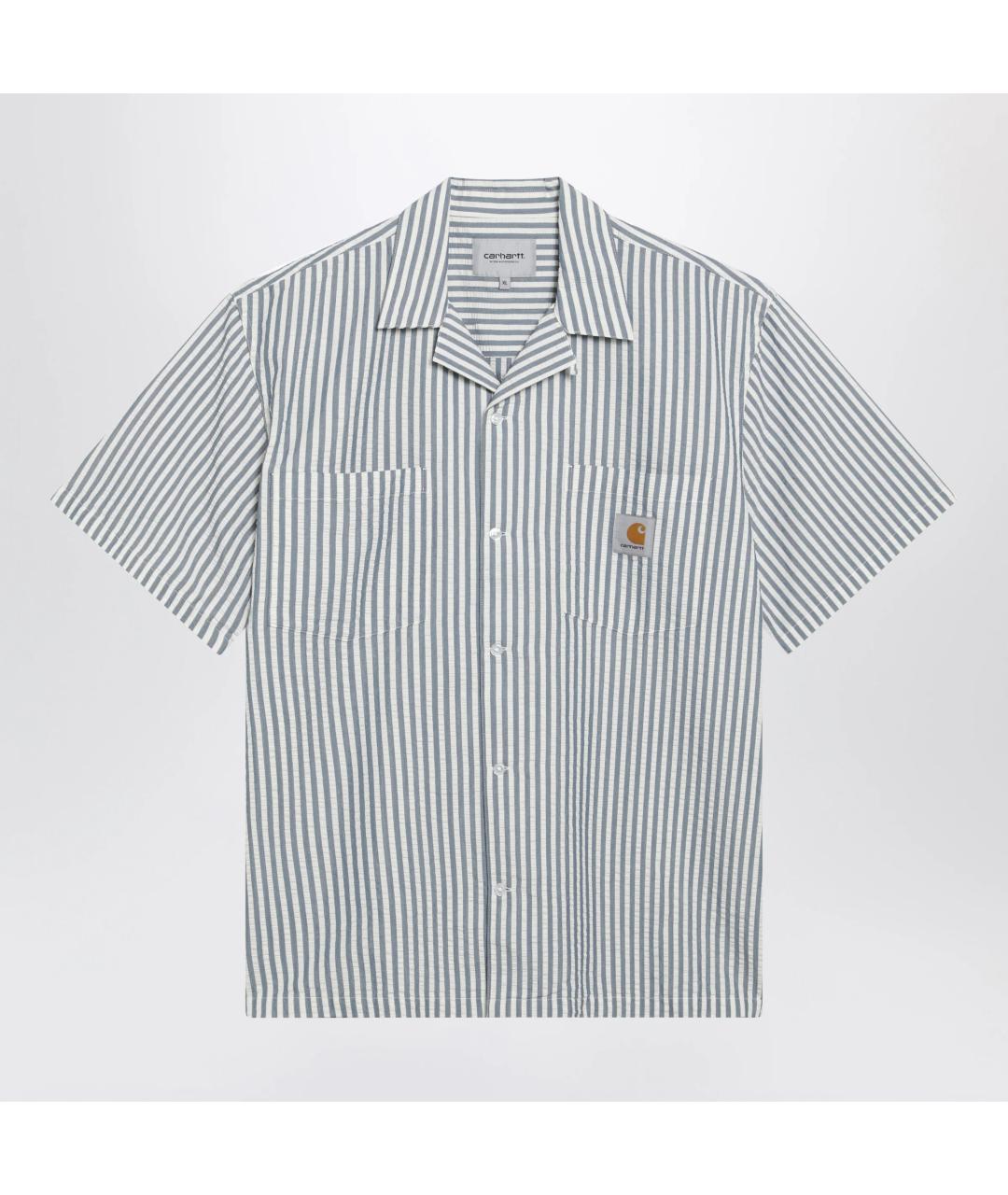 CARHARTT WIP Голубая хлопковая кэжуал рубашка, фото 3